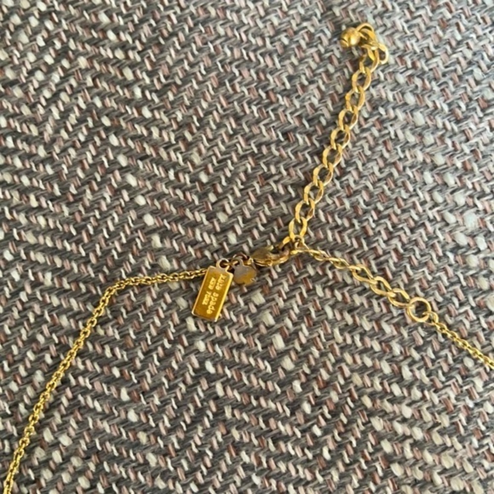 Kate Spade Flower Charm Dainty Layering Necklace Gold - Picture 4 of 6